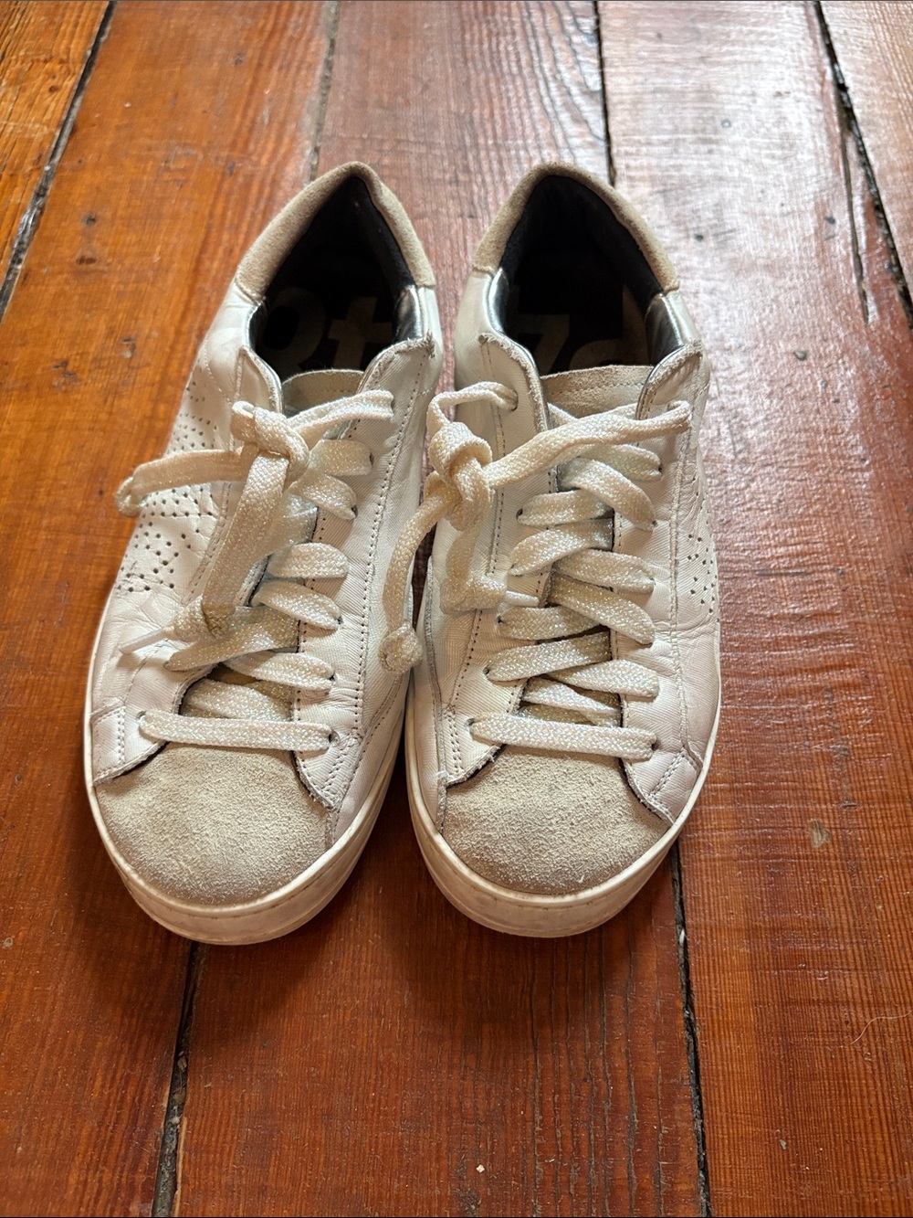 Women’s P448 in white with sparkle laces